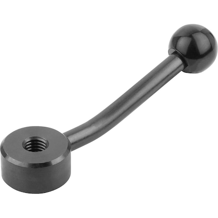 Kipp Tension Lever Flat Size, 1 M10, A=75, Form, 15 Degree Steel, Comp, Thermoset K0177.210